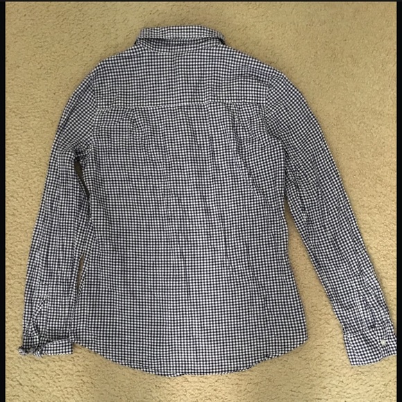 Delias Checkered Purple/White Button Down Top - Picture 5 of 7